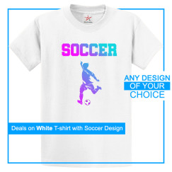 Personalised Sports White T-Shirt With Your Own Artwork On The Front
